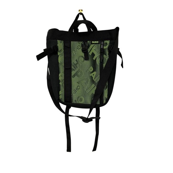 Paiho Tote Pack Backpack Laptop Bag Green & Black - Reflective - Picture 1 of 7